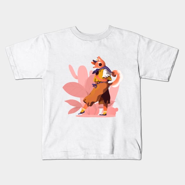 Shiba Inu Girl Kids T-Shirt by Mofy